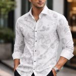 Stylish China Fabric Floral Shirt for Men