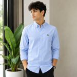 Classic Sky Blue Premium Cotton Formal Shirt for Men