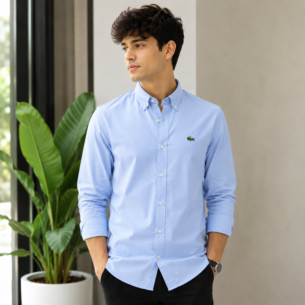 file_00000000e4f87208b2b18e95d41d3efd Classic Sky Blue Premium Cotton Formal Shirt for Men - Image 1